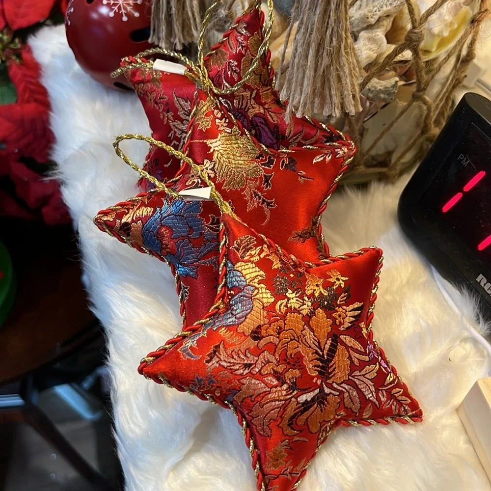 Lot of 3 Pier 1 Vintage Christmas Ornaments